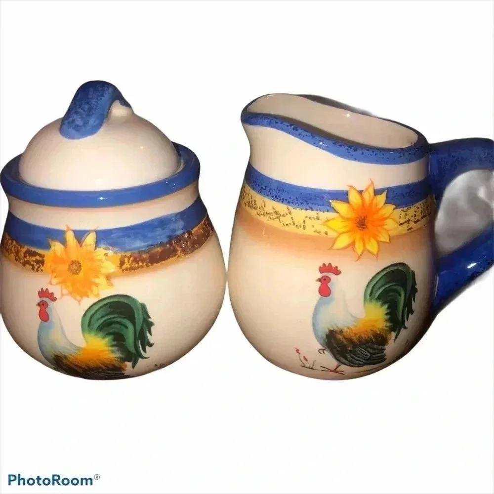 4 pc accessory set cream & sugar-salt and pep
